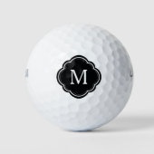 Gepersonaliseerd | Elegant monogram Golfballen (Voorkant)