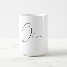 Gepersonaliseerd Elegant Monogram Koffiemok