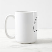 Gepersonaliseerd Elegant Monogram Koffiemok (Links)