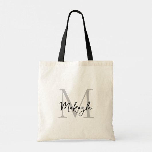 Gepersonaliseerd Elegant Monogram Tote Bag (Achterkant)