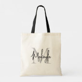 Gepersonaliseerd Elegant Monogram Tote Bag (Achterkant)