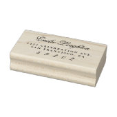 Gepersonaliseerd Elegant Naam Script Retouradres Rubberstempel (Stempel)