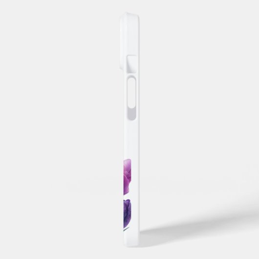 Gepersonaliseerd Elegant paarse Monogram Case-Mate iPhone Case (Achterkant / Links)