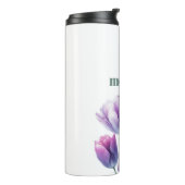 Gepersonaliseerd Elegant paarse Monogram Thermosbeker (Gedraaid links)