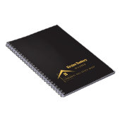 Gepersonaliseerd Elegant Professioneel Onroerend G Notitieboek (Rechterzijde)