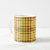 Gepersonaliseerd Elegant Pset Pattern Yellow Koffiemok (Voorkant links)