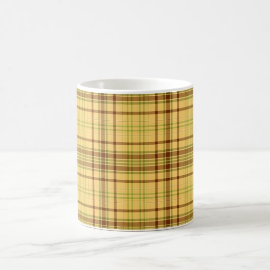 Gepersonaliseerd Elegant Pset Pattern Yellow Koffiemok (Center)