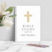 Gepersonaliseerd Elegant Religieuze Kruis Notitieboek