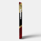 Gepersonaliseerd elegant rood demaspatroon Case-Mate iPhone case (Achterkant / Links)