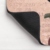 Gepersonaliseerd Elegant Roze Floral Monogram Muismat (Hoek)