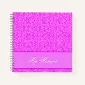 Gepersonaliseerd Elegant Roze Patroon Mijn Memoir Notitieboek (Voorkant)