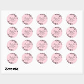 Gepersonaliseerd Elegant Roze Vrijgezellenfeest Da Ronde Sticker (Vel)