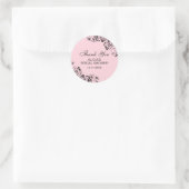 Gepersonaliseerd Elegant Roze Vrijgezellenfeest Da Ronde Sticker (Tas)