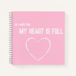 Gepersonaliseerd Elegant Schattige Girl's Pink Hea Notitieboek