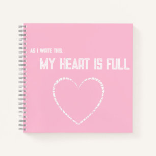 Gepersonaliseerd Elegant Schattige Girl's Pink Hea Notitieboek