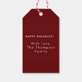 Gepersonaliseerd Elegant Script Merry Christmas Cu Cadeaulabel (Achterkant)