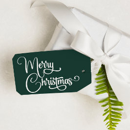 Gepersonaliseerd Elegant Script Merry Christmas Cu Cadeaulabel
