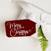 Gepersonaliseerd Elegant Script Merry Christmas Cu Cadeaulabel