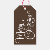 Gepersonaliseerd Elegant Script Merry Christmas Cu Cadeaulabel (Voorkant)