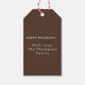 Gepersonaliseerd Elegant Script Merry Christmas Cu Cadeaulabel (Achterkant)