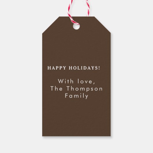 Gepersonaliseerd Elegant Script Merry Christmas Cu Cadeaulabel (Achterkant)