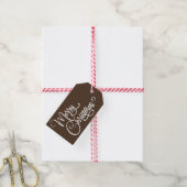 Gepersonaliseerd Elegant Script Merry Christmas Cu Cadeaulabel (Met Touw)