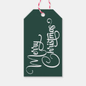 Gepersonaliseerd Elegant Script Merry Christmas Cu Cadeaulabel (Voorkant)