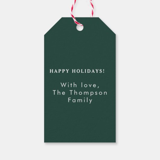 Gepersonaliseerd Elegant Script Merry Christmas Cu Cadeaulabel (Achterkant)