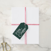 Gepersonaliseerd Elegant Script Merry Christmas Cu Cadeaulabel (Met Touw)