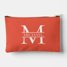 Gepersonaliseerd Elegant Sinaasappel Monogram en N Etui