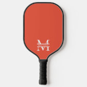 Gepersonaliseerd Elegant Sinaasappel Monogram en N Pickleball Paddle (Achterkant)