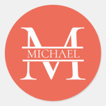 Gepersonaliseerd Elegant Sinaasappel Monogram en N