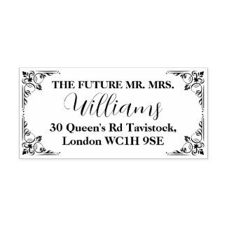 Gepersonaliseerd Elegant Trouwen Verloving cadeau Rubberstempel