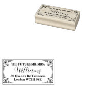 Gepersonaliseerd Elegant Trouwen Verloving cadeau Rubberstempel (Gestempeld)