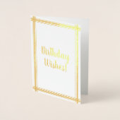 Gepersonaliseerd & Elegant "Verjaardagswensen!" Ka Folie Kaarten (Voorkant)