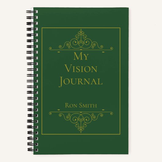 Gepersonaliseerd Elegant Vision Journal Notitieboek (Voorkant)