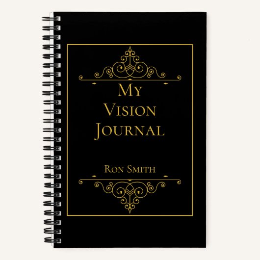 Gepersonaliseerd Elegant Vision Journal Notitieboek (Voorkant)