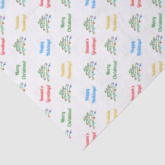 Gepersonaliseerd Elegant "Vrolijk Kerstfeest" & ke Tissuepapier (Detail)