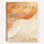 Gepersonaliseerd Elegant Waterverf Sketchbook Notitieboek (Voorkant)
