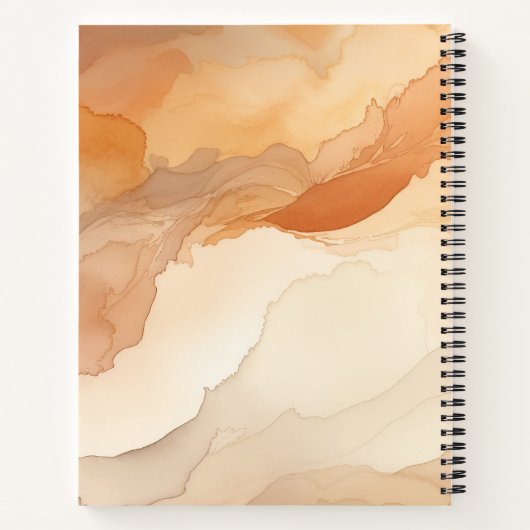 Gepersonaliseerd Elegant Waterverf Sketchbook Notitieboek (Achterkant)