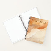 Gepersonaliseerd Elegant Waterverf Sketchbook Notitieboek (Binnen)