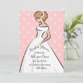 Gepersonaliseerd Elegant Wedding Dress Kaart (Staand voorkant)