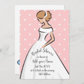 Gepersonaliseerd Elegant Wedding Dress Kaart (Voorkant / Achterkant)