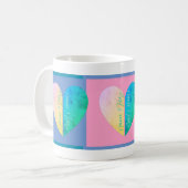 Gepersonaliseerd Elegant Zijn en Haar Halve Hart Koffiemok (Voorkant links)