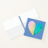 Gepersonaliseerd Elegant Zijn en Haar Halve Hart Notitieboek (Binnen)