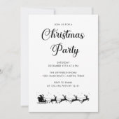 Gepersonaliseerd Elegant Zwart & Wit Kerstfeest Kaart (Voorkant)