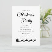 Gepersonaliseerd Elegant Zwart & Wit Kerstfeest Kaart (Staand voorkant)