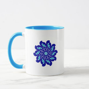 Gepersonaliseerd Elegante, Abstracte Blue Evil Eye Mok