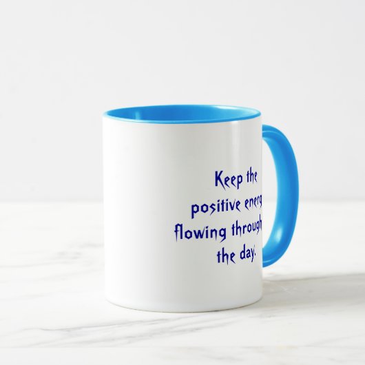 Gepersonaliseerd Elegante, Abstracte Blue Evil Eye Mok (Voorkant rechts)