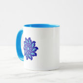 Gepersonaliseerd Elegante, Abstracte Blue Evil Eye Mok (Voorkant links)